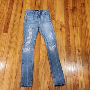Abercrombie and Fitch distressed Simone High Rise  super skinny 00R